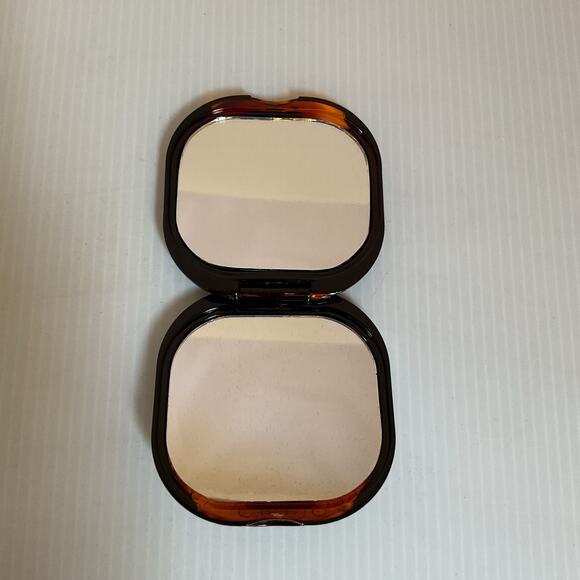 Hand-Painted Mexican Compact Mirror Monarch Butterfly Michoacán Gold Foil Art - Picture 3 of 8